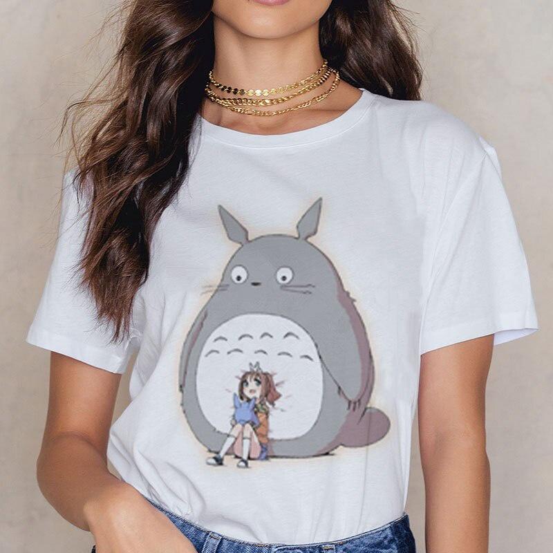 Футболка Тоторо Studio Ghibli женская Harajuku Ullzang футболка модная аниме футболка забавные футболки с героями мультфильмов женские футболки