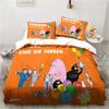 Милый Мультяшный Комплект Постельного Белья Les Barbapapa Мягкое Пододеяльник для Взрослых Детей Односпальная Двуспальная Кровать King Size