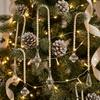 Рождественский ornament в форме буквы U с жемчугом и кристаллами Деликатный кулон из имитации жемчуга Декор для дома