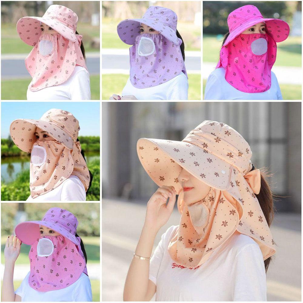 Ear Flap Women Hats UV Protection Sunscreen Cap Outdoor Sun Hat Women