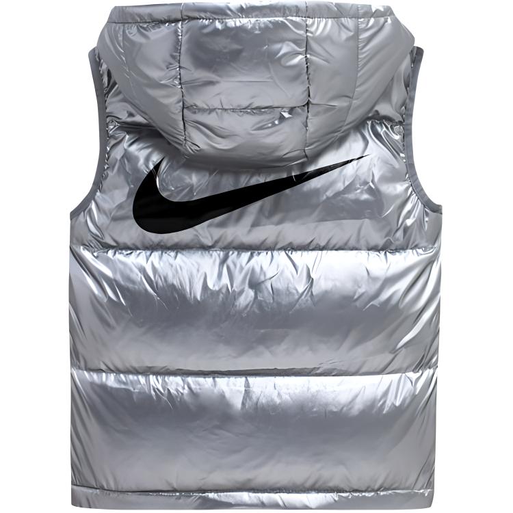 Новый пуховый жилет Nike серебристо-серого цвета детский DZ9727-048
