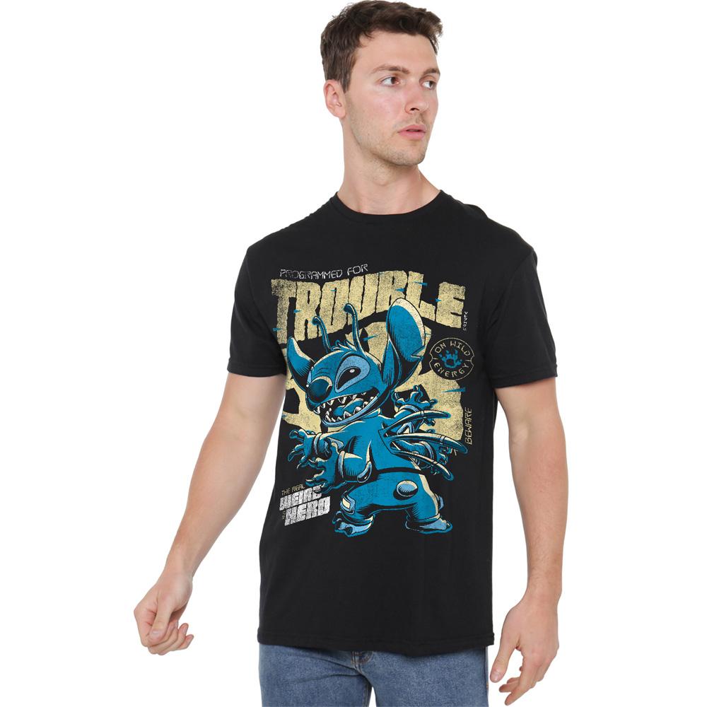 Lilo & Stitch Unisex Adult Trouble Comic T-Shirt