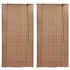 VidaXL Stores Roulants En Bambou 2 Pcs 150x220 Cm Marron
