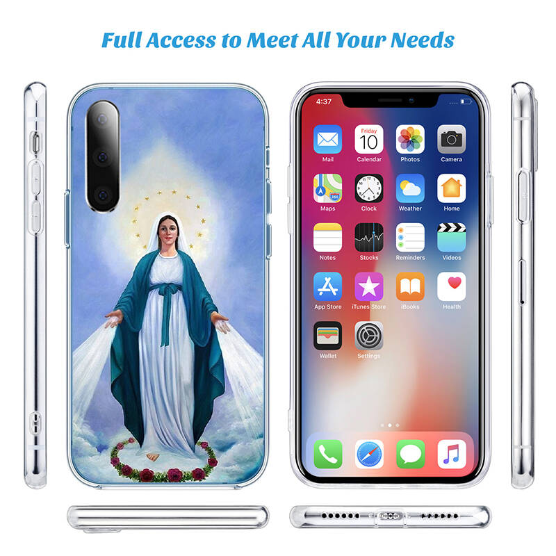 Чехол Virgen Maria для Motorola E7 E22 E20 E13 E15 E22S E30 E40 G10 G20 G04 G22 G23 G05 G75 G35 G55 G6 G7 G8 G9 Plus Power Play