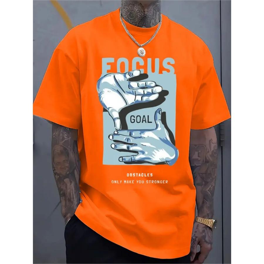 Short-Sleeved Casual for Sports Shirt for Men Featuring a Stylish 2D Print, Made from Stretchy And Comfortable