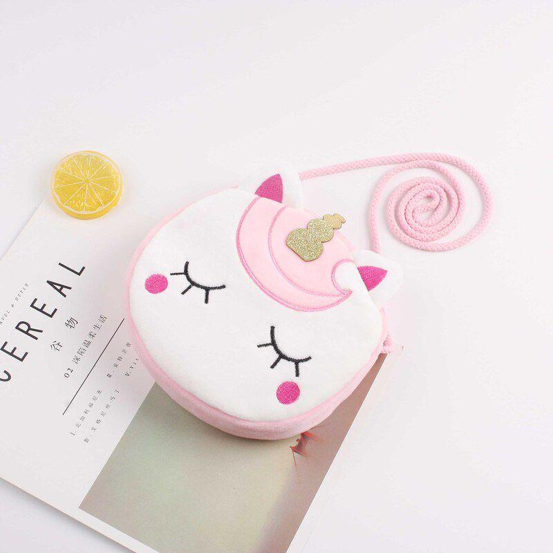 Мягкий вельветовый кошелек-единорог на одном ремешке, идеально подходящий для путешествий и активного отдыха