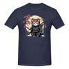 Piece Ronin Warrior Novelty  Cotton TShirt Samurai Cat Tees Tops For Unisex