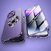 IPhone 16 15 14 13 12 Pro Max Plus uchun hashamatli magnit metall ramkali telefon g'ilofi zarbaga chidamli mat to'liq linza himoyasi logotip teshikli qopqoq