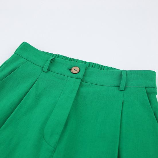 2 шт./компл. повседневный наряд без рукавов с высокой талией и круглым вырезом, однотонный короткий жилет, расклешенные длинные брюки, женская одежда