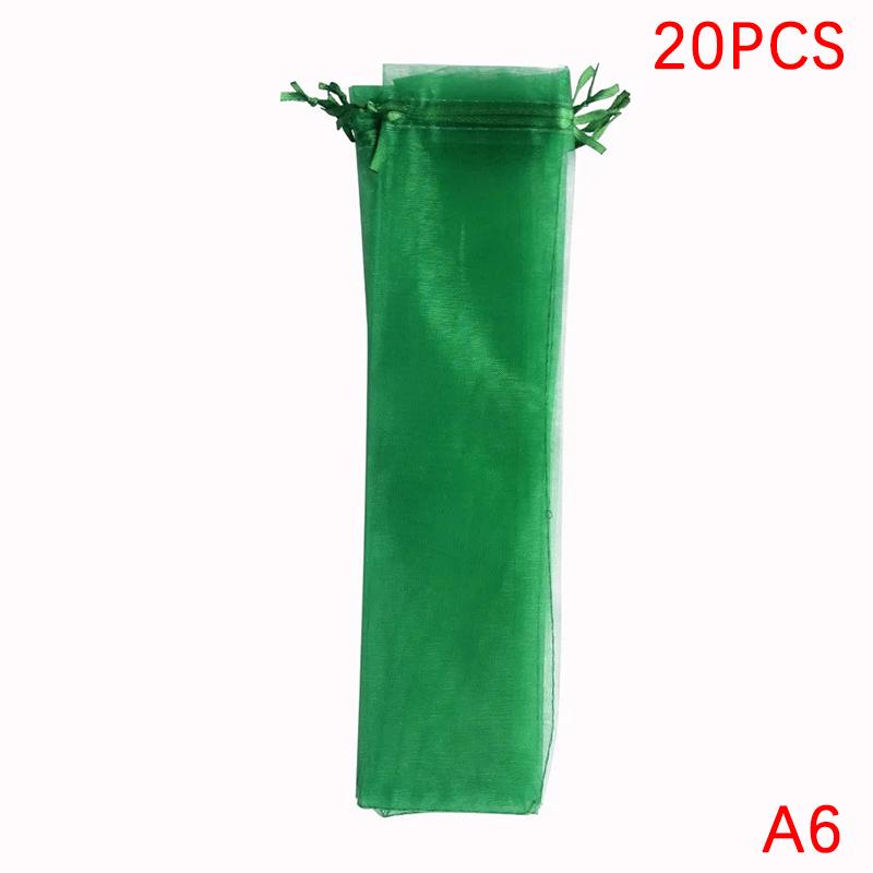 20 шт. складной веерный мешочек из органзы с завязками, складной карманный веерный мешочек для наружной свадебной вечеринки, подарочные пакеты