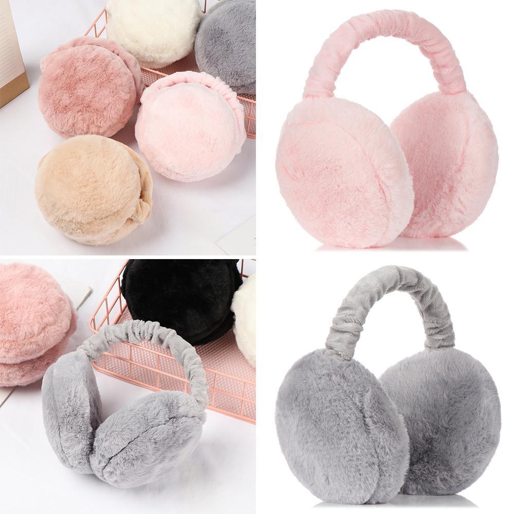 Adjustable Foldable Autumn And Winter Solid Color Women Earmuffs Ear Cover Earflaps