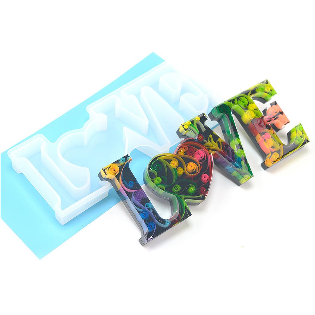 Силиконовая форма Прозрачная буква LOVE Форма Сухой цветок Ручная работа Украшение Ремесло