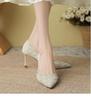 BEIJIANI 1578-23 Rhinestone Pearl High Heel Bridesmaid and Bride Wedding Shoes