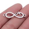10pcs 32x11mm Antique Silver Color Infinity Symbol Heart Heartbeat Connector Charms for Bracelets Necklace Handmade Jewelry Making