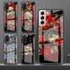 Чехол из закаленного стекла для Samsung Galaxy S21 Ultra S20 FE S10 Plus Note 20 10 Lite S9 S8 9 S10e, чехол для телефона с цветочным скелетом и черепом