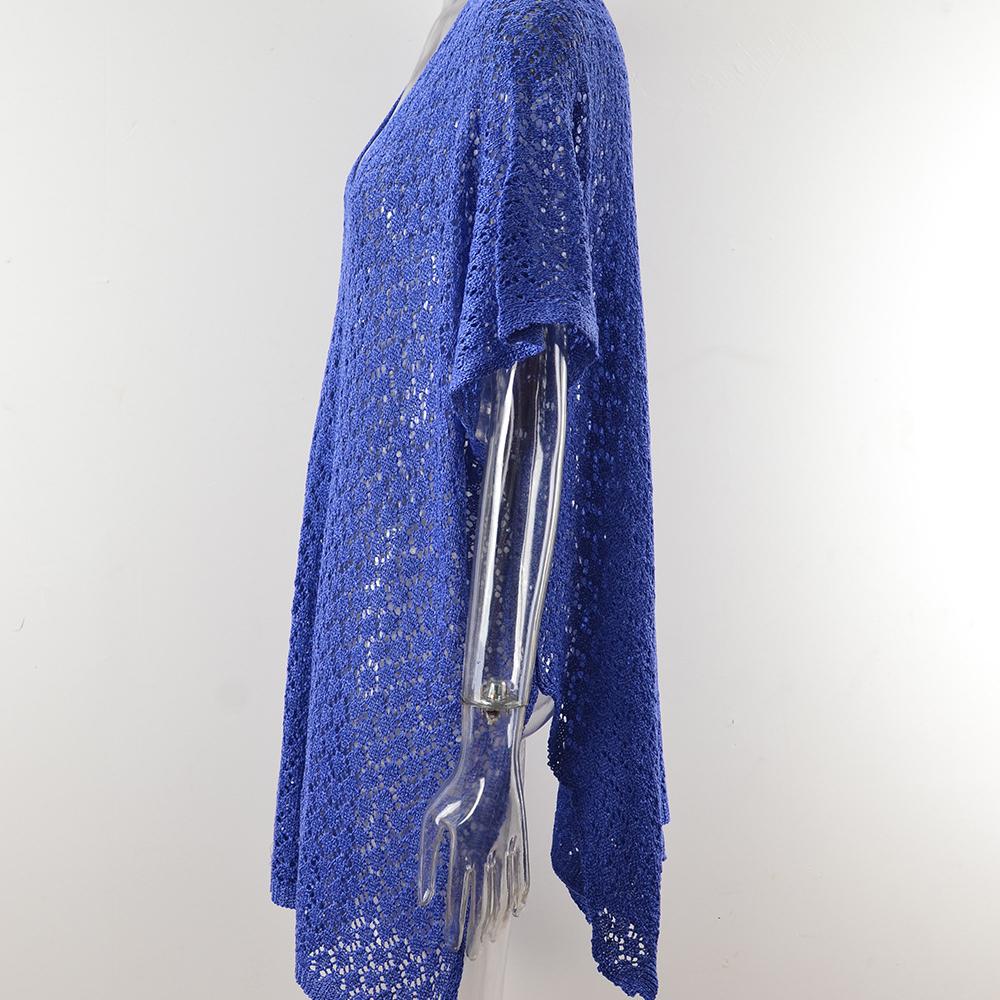 Plus Size Summer Women's Beach Cover Up Hollow Out Knit Sweater Beach Holiday Bikini Sunwear