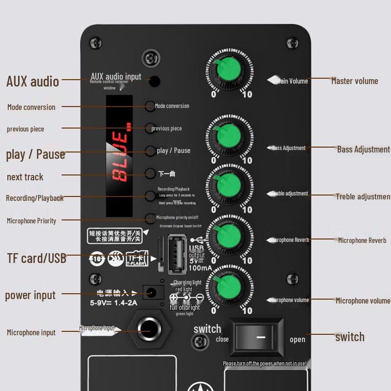 Soaiy SA-T20 12-дюймовая портативная Bluetooth KTV колонка