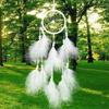 55cm White Dream Catcher Net with Feathers Handmade Wall Hanging Car Ornament Craft Home Decoration Decor Wind Chimes Dropship