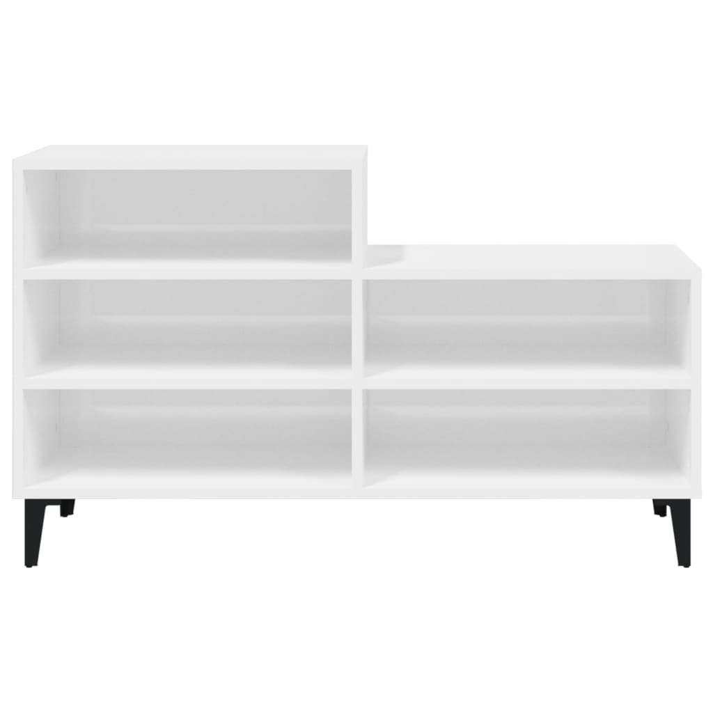 Shoe Rack High Gloss White 102 x 36 x 60 cm Particleboard