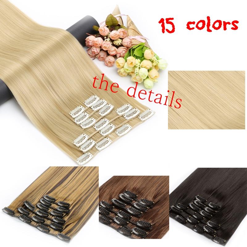 Long Straight Women Hair Extension Synthetic Fiber Hairpiece Daily Wear Long Straight Fake Hair for Women