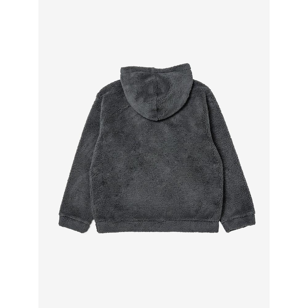 Daiso [common] FLuffy Long SLeeve FLeece Hoodie L bLack Gray