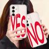 Чехол-бампер с надписью Personality Yes No для Samsung Galaxy A57 A25 A51 A34 A35 A52 A26 A24 A36 A37 A52 A17 A54 A15 A14 A16 A55 A56