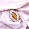 Natural Citrine Gemstone 925 Sterling Silver Trendy Jewelry Boho Ring For Gift RR-26-6