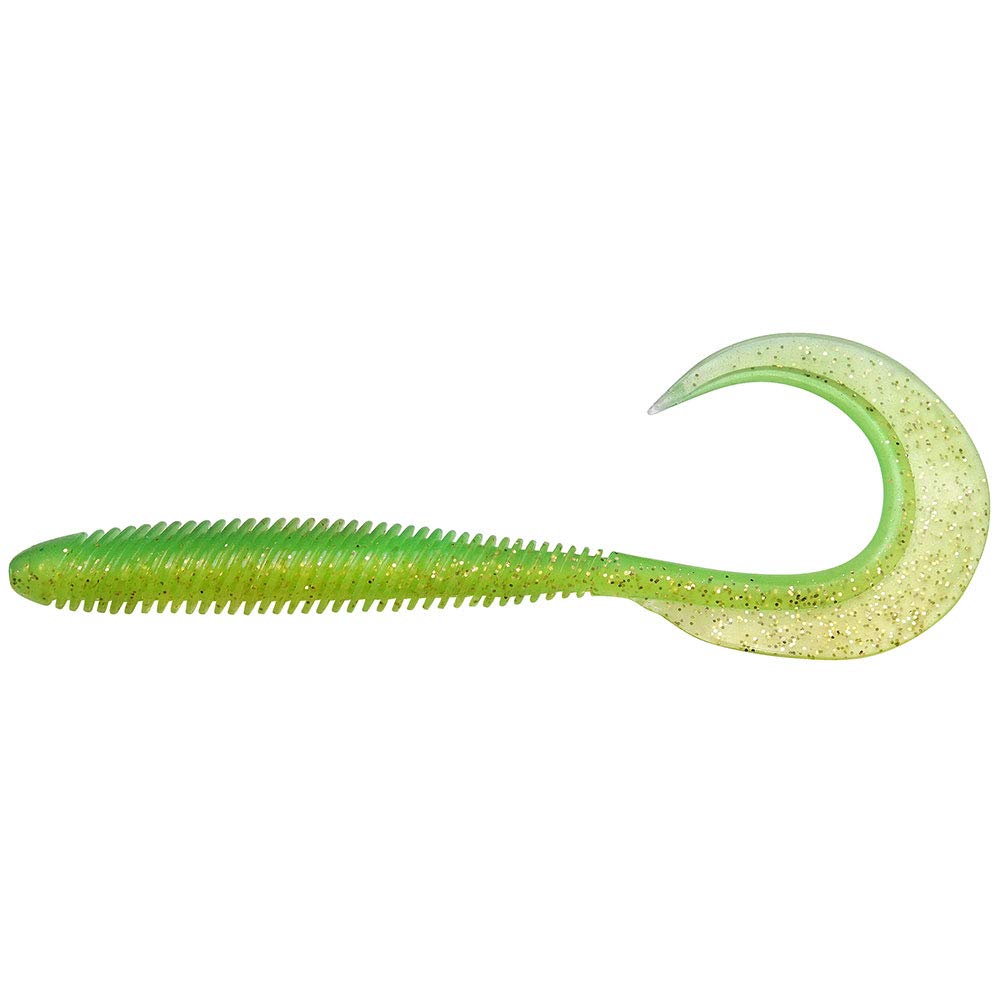 Megabass KEMURI CURLY 3.5inch Lime Chart/Gold Flake