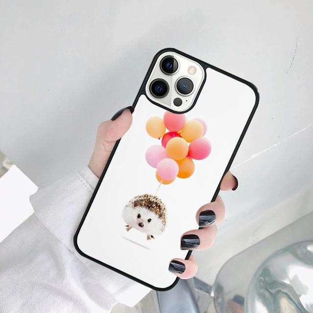 Чехол для телефона Ёжик и Воздушный шар Для iPhone 17 Air 15 Pro MAX 16 Plus 14 12 11 13 Coque