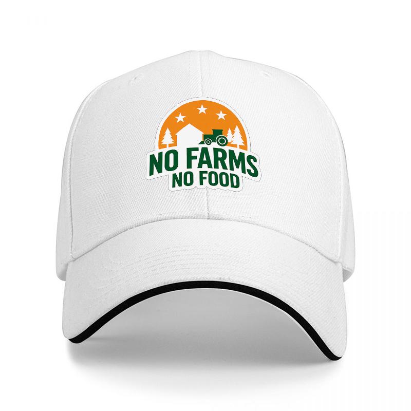 NO FARMS NO FOOD Farming Lifestyle Baseball Cap with Tractor and Sunset Design for Adults Outdoor Enthusiasts