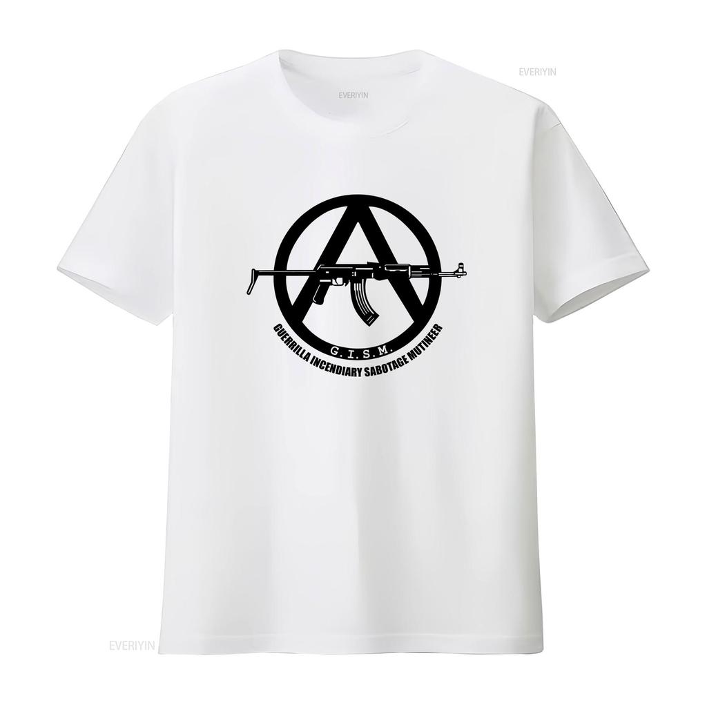 GISM Guerrilla Mutineer Thrash Hardcore Punk Rock Band T Shirt vintage Washed graphic Stretched homme Unisex streetwear