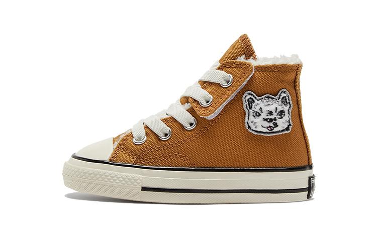 Converse Кеды Chuck Taylor All Star Canvas Устойчивые к истиранию Высокие Детские Коричневый Белый Младенцы и Малыши 772509C