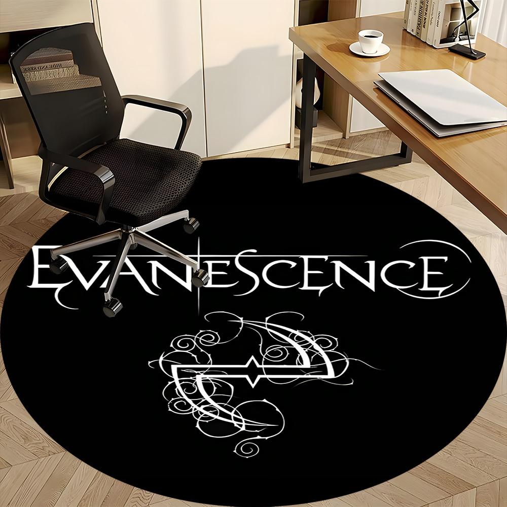 1PC Evanescence Music Office Round Area Rug, Indoor Mat Suitable For Office, Under Office Chairs Bedroom Living Room Home Decor DT1212041
