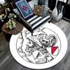AFC Ajax Amsterdam Printed Round Rug, Non Slip Washable Circular Carpet For Living Room Bedroom Playroom, Sports Fan Decor, Holiday Birthday Gift