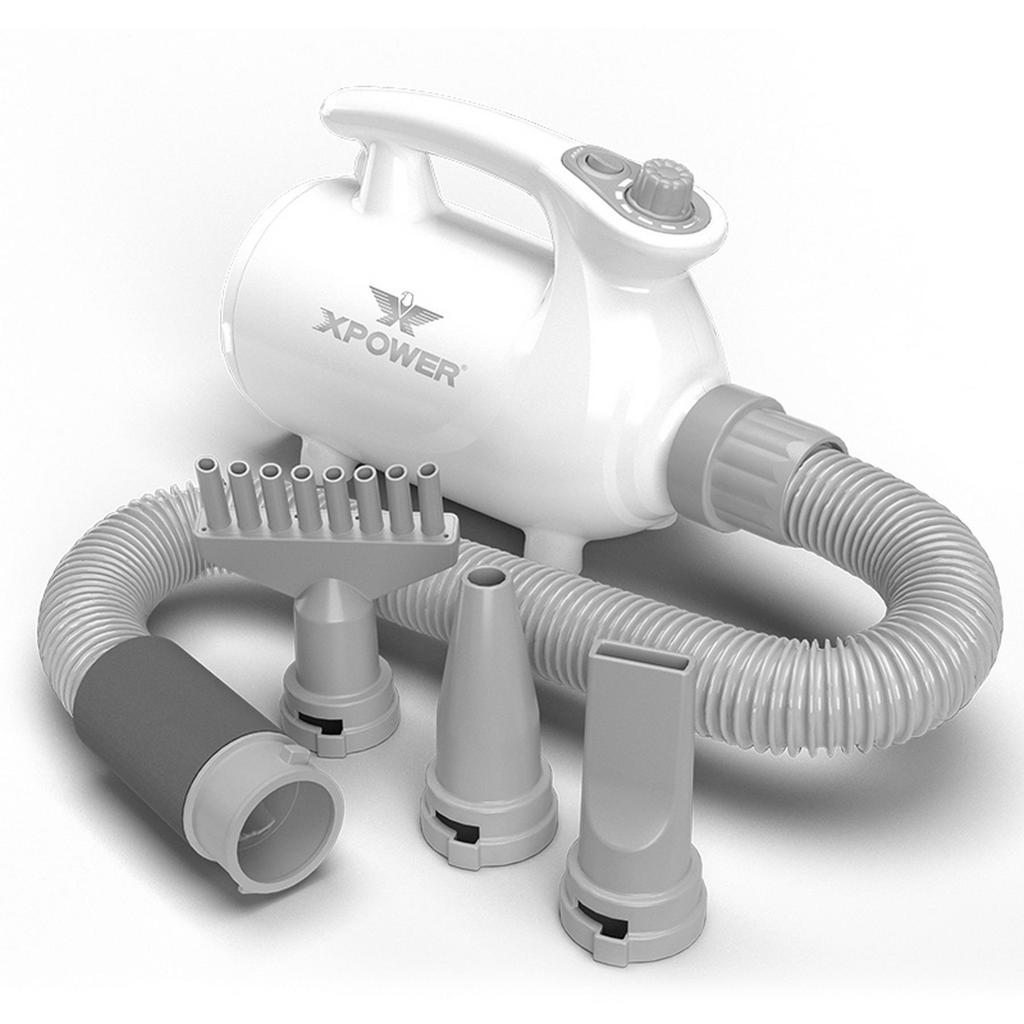 XPOWER B-113 Pet Grooming Hair Dryer Blower Professional Force Dryer Dog Hair Dryer Pet Blower Lightweight Mobile Grooming Kit