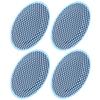 4PCS 9in Salad Plate Fruit Plate Dessert Cake Dishes Pastry Tray Tableware DecorationDark Blue Grid