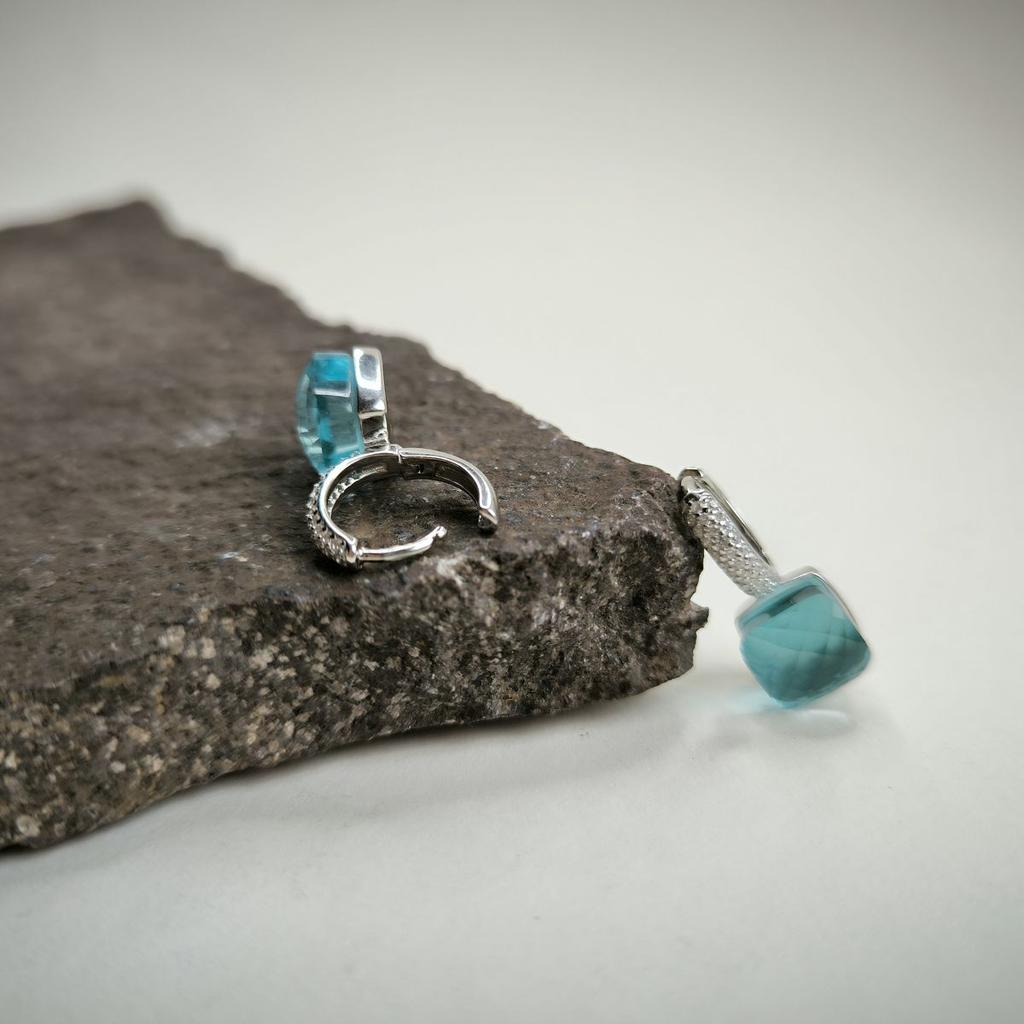 Серебряные серьги с фианитами (2177340)