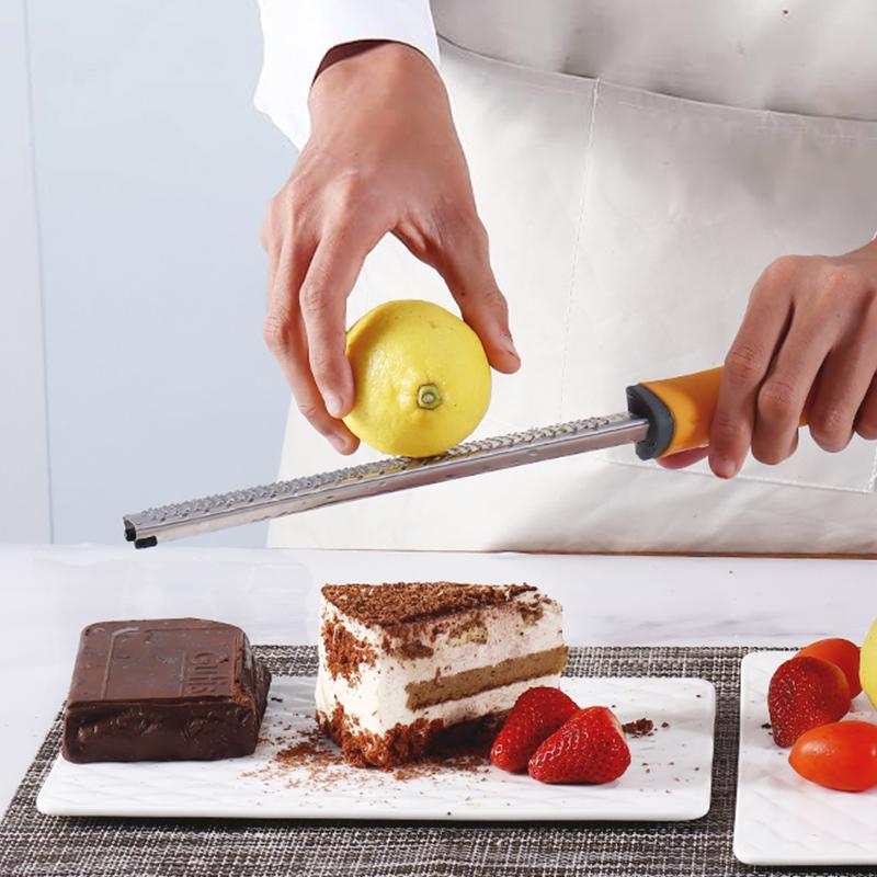 Stainless Steel Lemon Zester Grater with Non-Slip Grip Handle Citrus Zester and Cheese Grater Cheese for Parmesan Citrus Ging 1