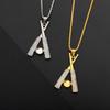 Pop Punk Fashion Hip Hop Pendant Personality Men's Sports Wind Baseball Bat Holiday Gift Necklace Jewelry