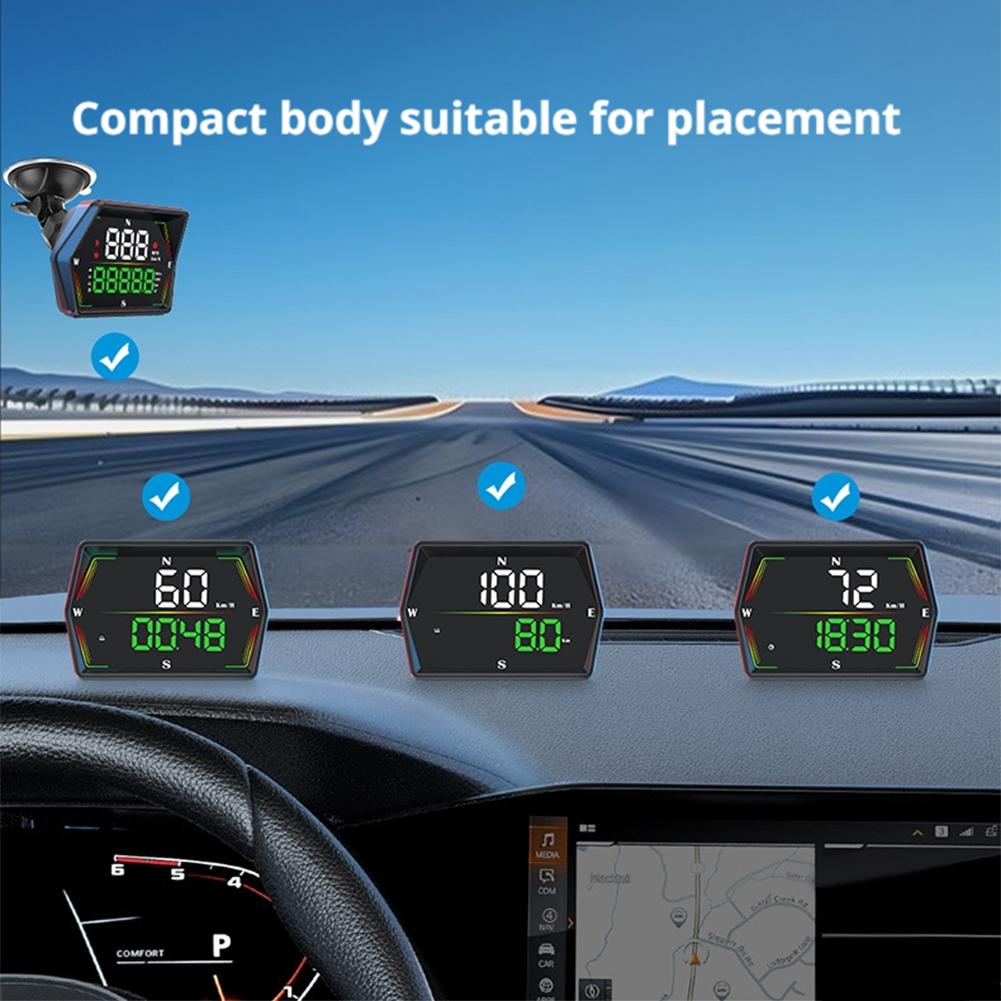GPS-проектор на лобовое стекло HUD Цифровой спидометр для Автомобиля Грузовика с Предупреждениями о Скорости и Автоматической Регулировкой Яркости N2D5