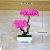 Creative Home Decor: Artificial Bonsai Grass Balls and Mini Cherry Snow Ball Trees