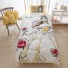 Disney Beauty and the Beast Belle 3 Piece Duvet Cover Set Pillowcase Sheets Duvet Cover for Beds and Futons Single SB-118