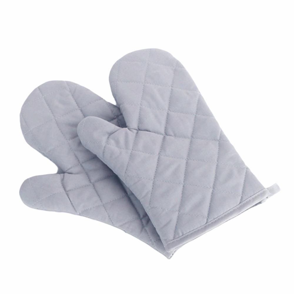 Quilted Cotton Oven Mitts Heat Resistant BBQ Baking Gloves Microwave Oven Gloves Kitchen Cooking