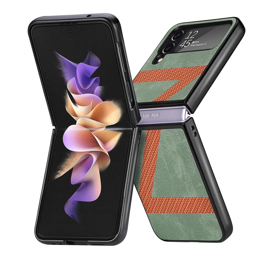 Противоударный ультратонкий кожаный складной чехол для телефона Samsung Galaxy Z Flip 4 5g Zflip4 Flip4 Нескользящий защитный чехол