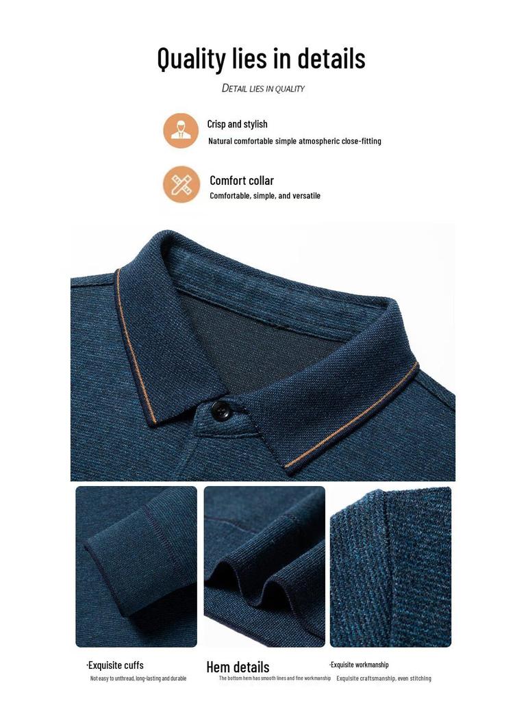 Yiliteng Men's Polo Neck Knit Sweater YTMTST6709