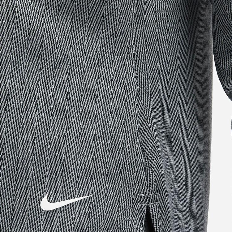 Nike Однотонный трикотажный топ с логотипом и полумолнией, женские топы, дымчато-серый DD6573-010