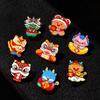 Lucky Lion Dance Brooch Loong Chinese Style Pin Jewelry New Year Badge  Skirts