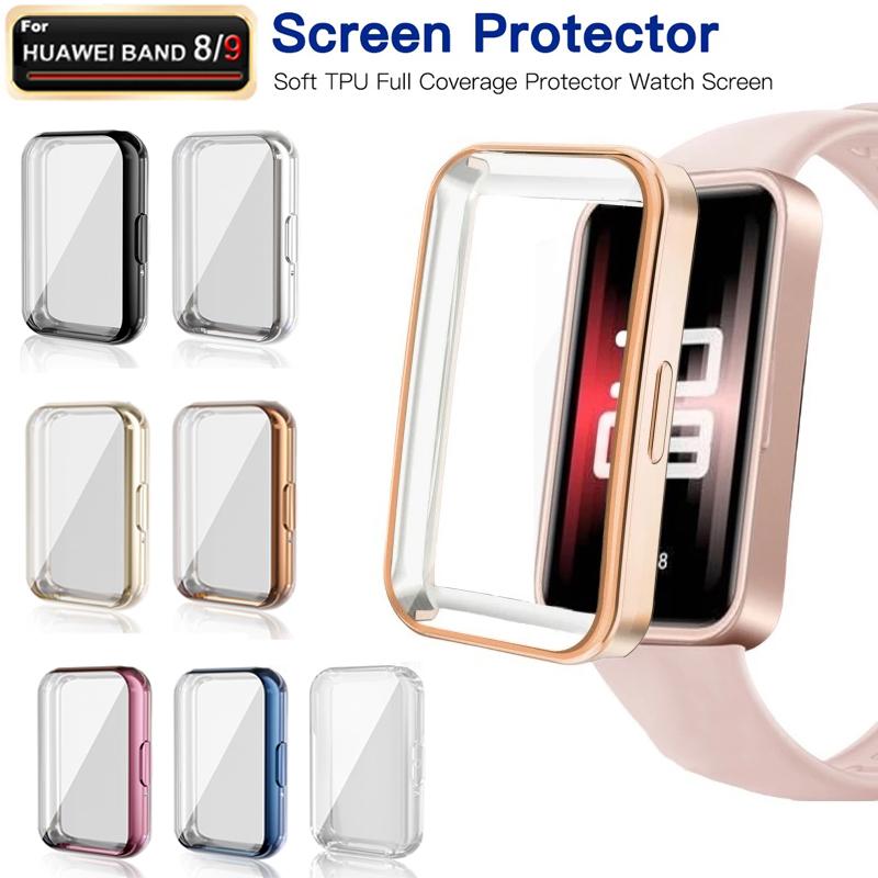 Защитный чехол TPU для Huawei Band 8/9, защитный чехол-бампер со всех сторон, чехлы для Huawei Band 9
