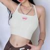 2023 женская летняя сексуальная майка с открытой лямкой и открытой спиной, облегающая трикотажная майка