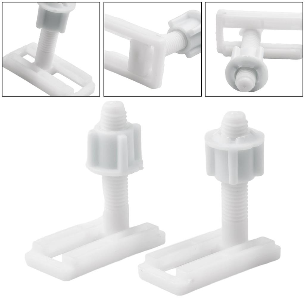 Plastic Bolts Toilet Hinge Screws White 2*Washers 6cm Screw